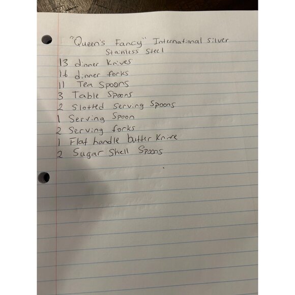 51-Piece International Silver Queens Fancy Stainless Flatware Set - Picture 11 of 11